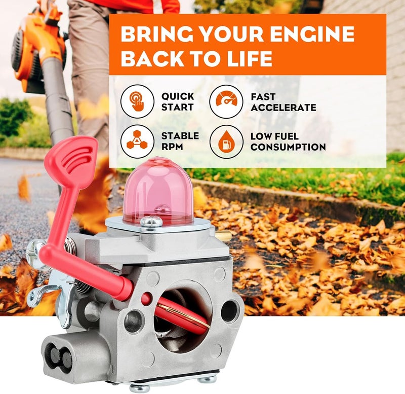 Hipa 545081855 Carburetor for Poulan Pro BVM200VS BVM200C Craftsman 25CC Leaf Blower Parts Walbro WT-875 WT-875A Carb with 545116801 Air Filter Tune-Up Kit - Image 5